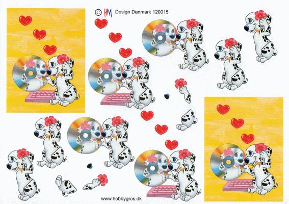 Dalmatiner pige med CD, HM design, 10 ark