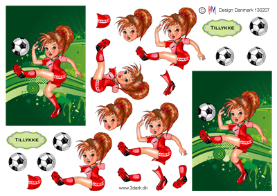 Fodbold pige, HM design, 10 ark