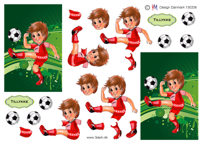 Fodbold dreng, HM design, 10 ark