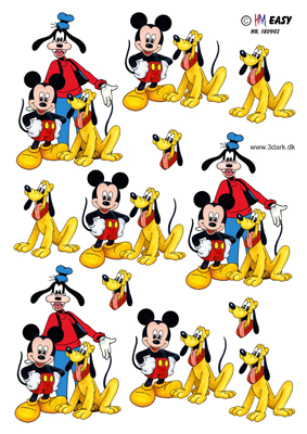 Mickey, Fedtmule & Pluto, HM Easy, 10 ark